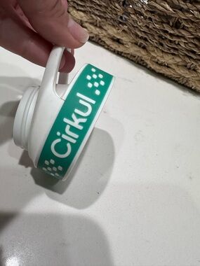 Cirkuïl White and Teal Drinkware Lid
